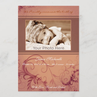 Anúncio da foto de nascimento da menina de maria v