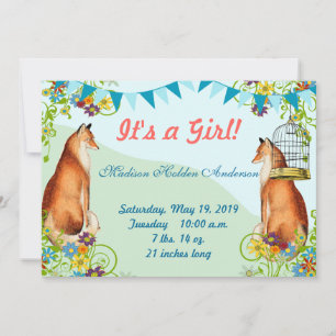 Anúncio da Garota do Vintage Fox Bunting Garden