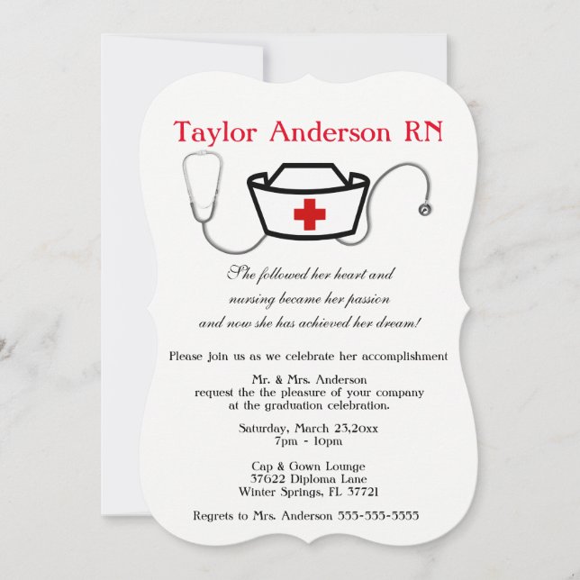 Anúncio da graduação da escola de cuidados do (Frente)