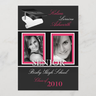 anúncio da graduação da foto do boné 5x7 & do