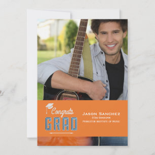 Anúncio da graduação da foto do formando de