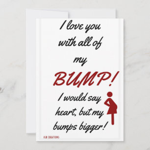 Anúncio da gravidez do cartão do dia dos namorados