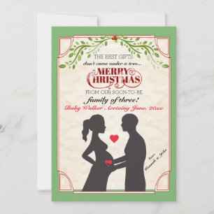 Anúncio da gravidez do feriado (homem calvo)