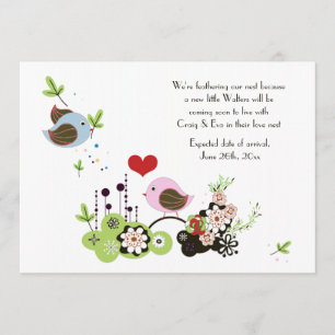 Anúncio da gravidez do ninho de amor