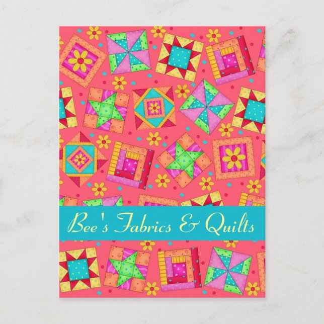 Anúncio da loja da arte da edredão de retalhos do (Frente)