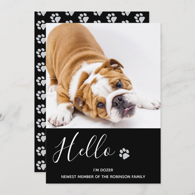 Anúncio da "Puppy" - Novo Pet Negra Elegante (Frente/Verso)