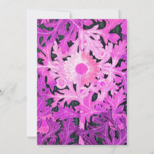 Anúncio DAISY, cor-de-rosa, Flores e Folhas brancas pretas