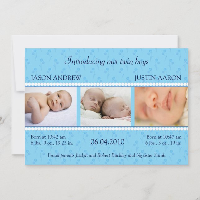 Anúncio das gêmeas de pérolas azuis (Frente)