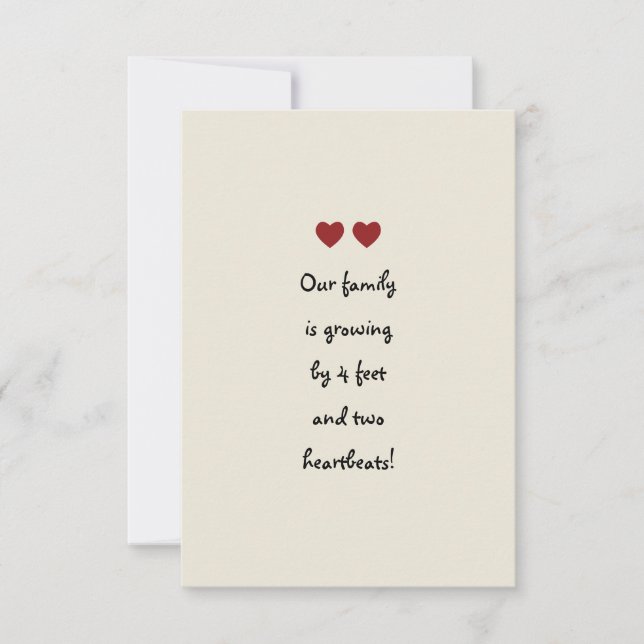 Anúncio das gêmeas do bebê (Frente)