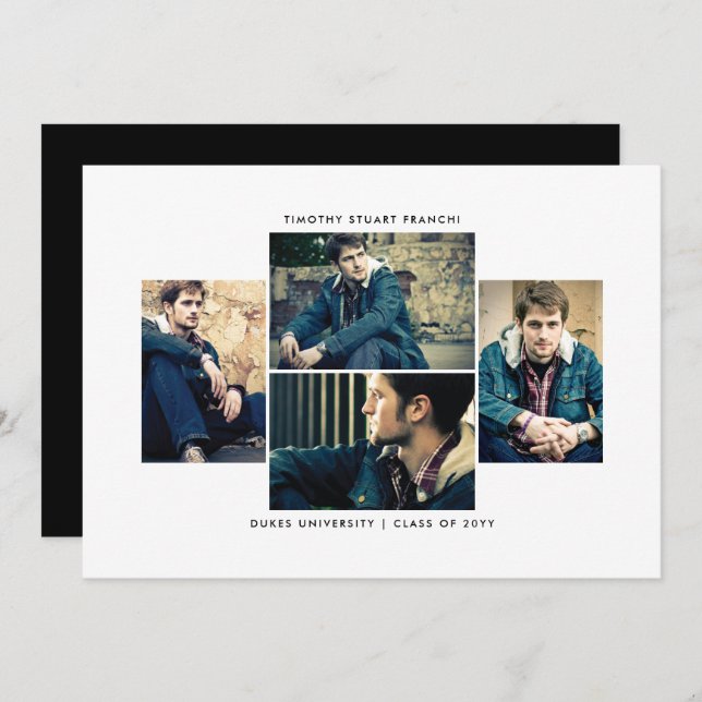 Anúncio de 4 Graduação de Fotografias Publicado (Frente/Verso)