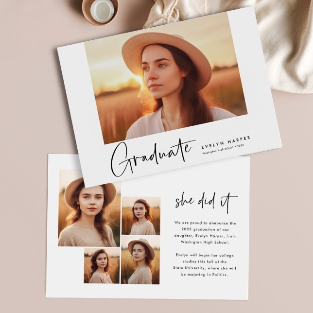 Anúncio de 5 Graduações de Foto Mínimas Modernas (Criador carregado)