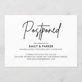 Anúncio de Adiamento