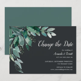 Anúncio de adiamento de casamento de foliagem do A