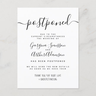 Anúncio de Adiamento de Casamento de Roteiro Adiad