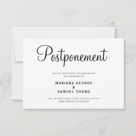 Anúncio de Adiamento de Casamento de Script Simple