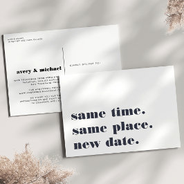 Anúncio de adiamento de casamento moderno | Marinh