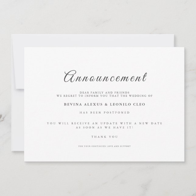 Anúncio de Adiamento do Cancelamento do Script GV  (Frente)