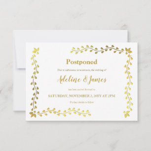 Anúncio de Adiamento Folhas Douradas