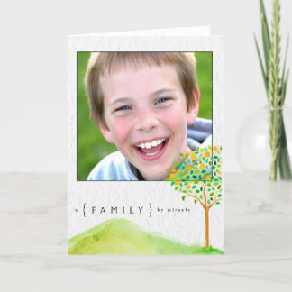 Anúncio de adoção árvore de aquarela pintada