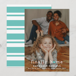 Anúncio de Adoção Coração Turquesa Finalmente em C