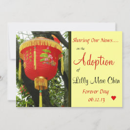 Anúncio de adoção da Lanterna Vermelha Chinesa