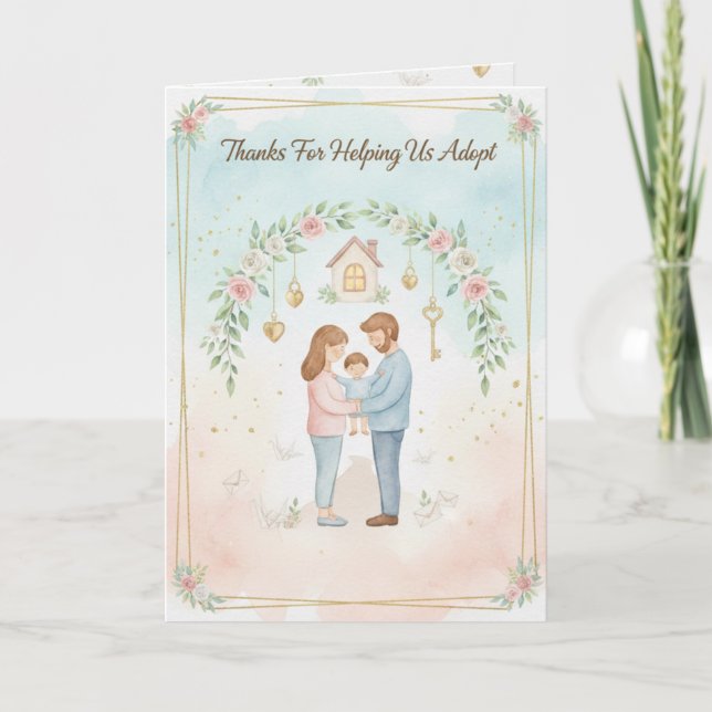 Anúncio de Adoção de Bebê Personalizado Agradecime (Frente)