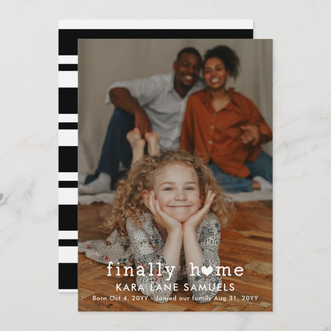 Anúncio de Adoção de Foto Casa Finalmente (Frente/Verso)