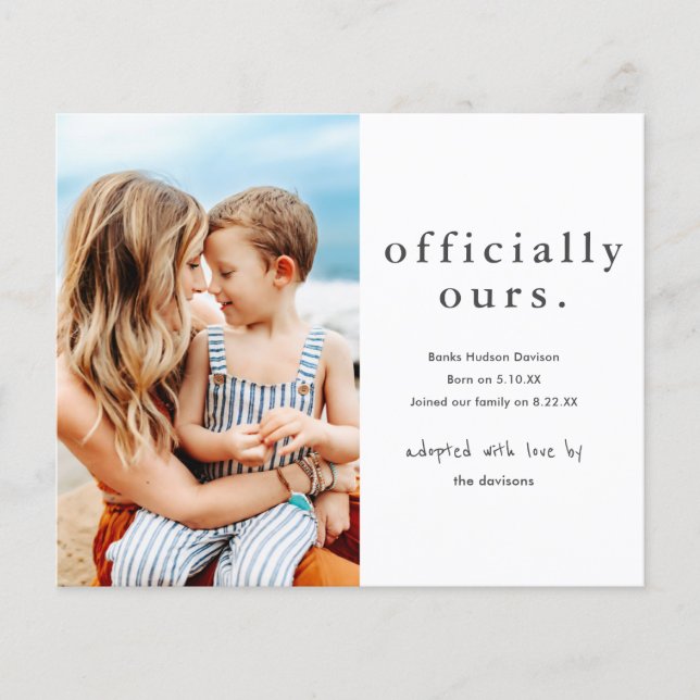 Anúncio de Adoção de Foto do Orçamento (Frente)