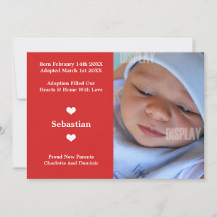 Anúncio de Adoção do Bebê do Pequeno Coração