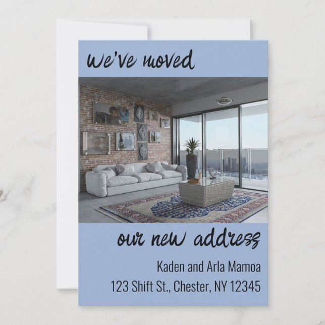 Anúncio de alteração de endereço de foto editável (Frente)