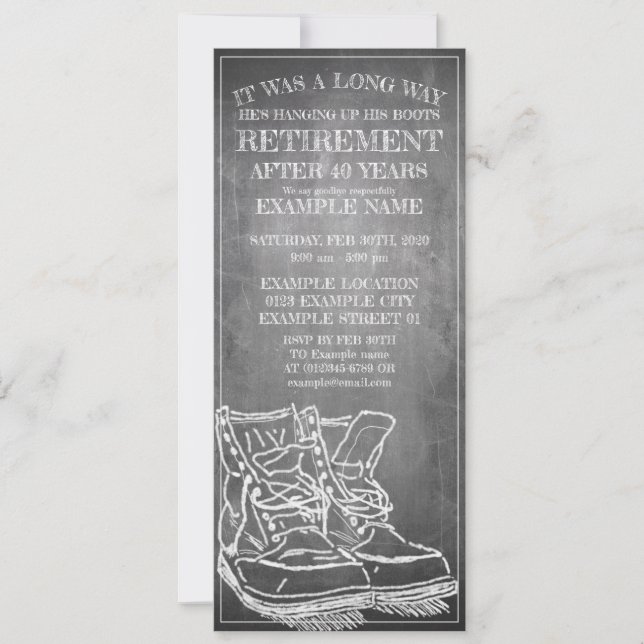 Anúncio de aposentação com botas antigas V3.0 (Frente)