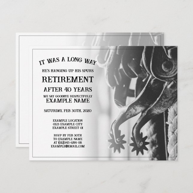 Anúncio de aposentadoria com esporos antigos (Frente/Verso)