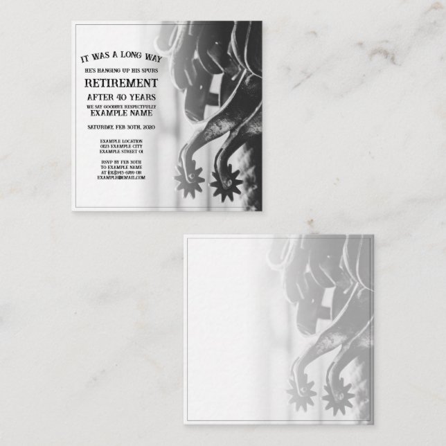 Anúncio de aposentadoria com esporos antigos (Frente/Verso)