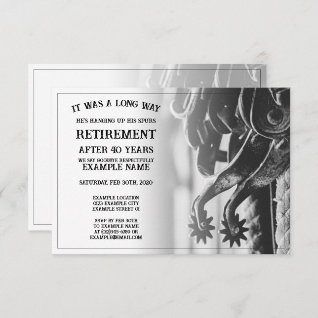 Anúncio de aposentadoria com esporos antigos (Frente/Verso)