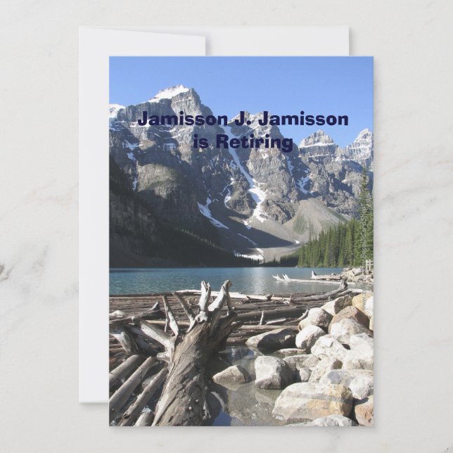 Anúncio de aposentadoria, Montanhas Lake Driftwood (Frente)
