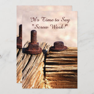 Anúncio de aposentadoria, trabalho de parafuso