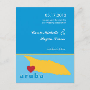 Anúncio de Aruba de Salvar a Data do Casamento