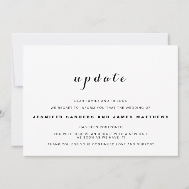 Anúncio de Atraso de Casamento (Frente)