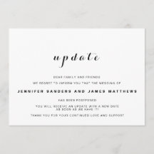 Anúncio de Atraso de Casamento