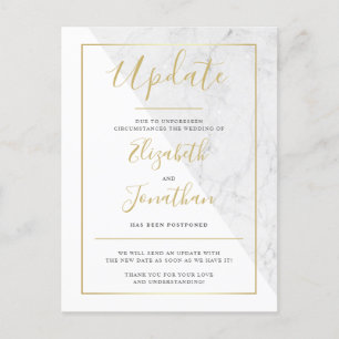 Anúncio de Atualização Casamento Mármore Branco Do