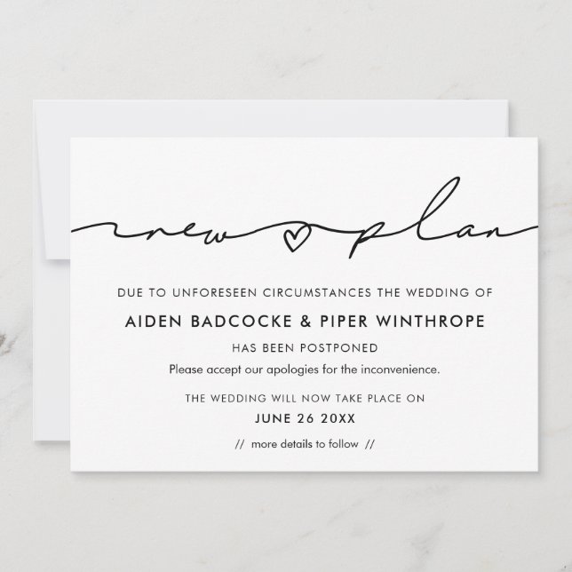 Anúncio de atualização da data de novos planos de  (Frente)