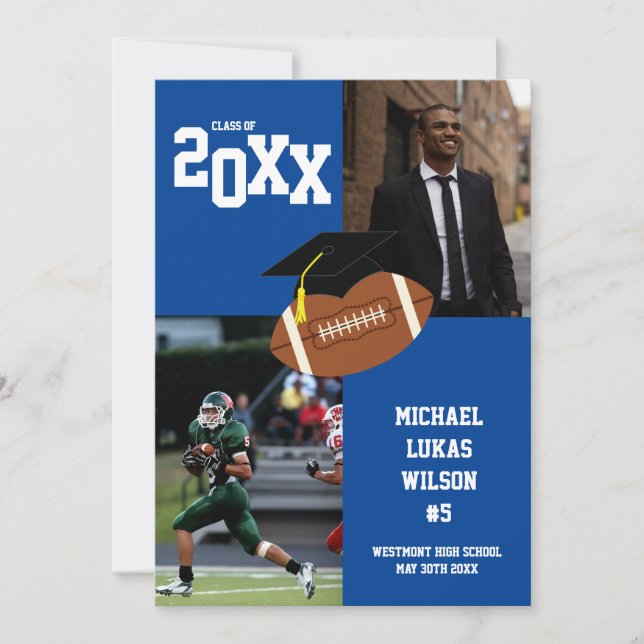 Anúncio de Azul do Esporte para Graduação de Futeb (Frente)