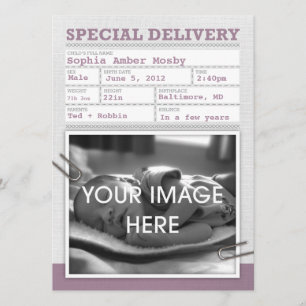 Anúncio de Bebê Certificado de Nascimento