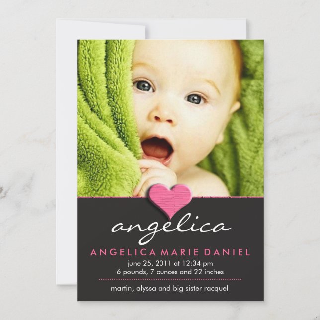 Anúncio de bebê chic simples (Frente)