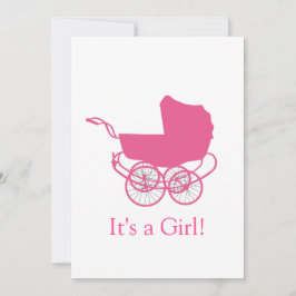 Anúncio de bebê cor-de-rosa retrô