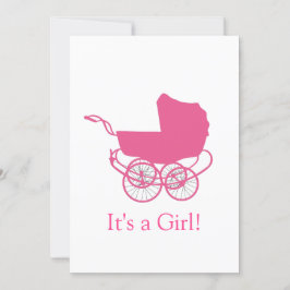 Anúncio de bebê cor-de-rosa retrô