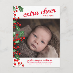 ANÚNCIO DE BEBÊ DE FÉRIAS Alegria de Natal