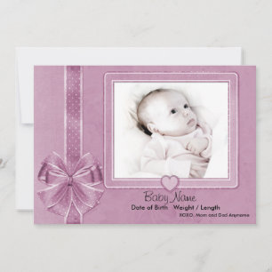 Anúncio de Bebê de Sucatas Rosa