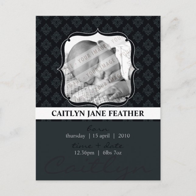 ANÚNCIO DE BEBÊ ::  elegantemente emoldurado 8 (Frente)