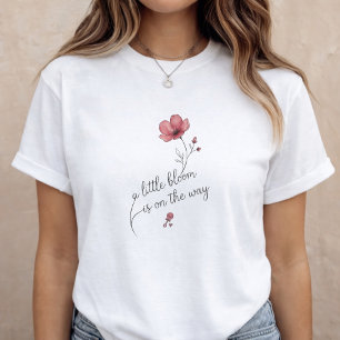 Anúncio de Bebê Floral Bloom Revelação de Gravidez